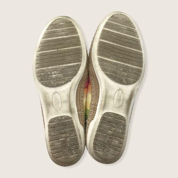 Anne Klein Flex Zamina Rainbow Striped Fabric Espadrille Loafer Flat 7.5 - Picture 7 of 8